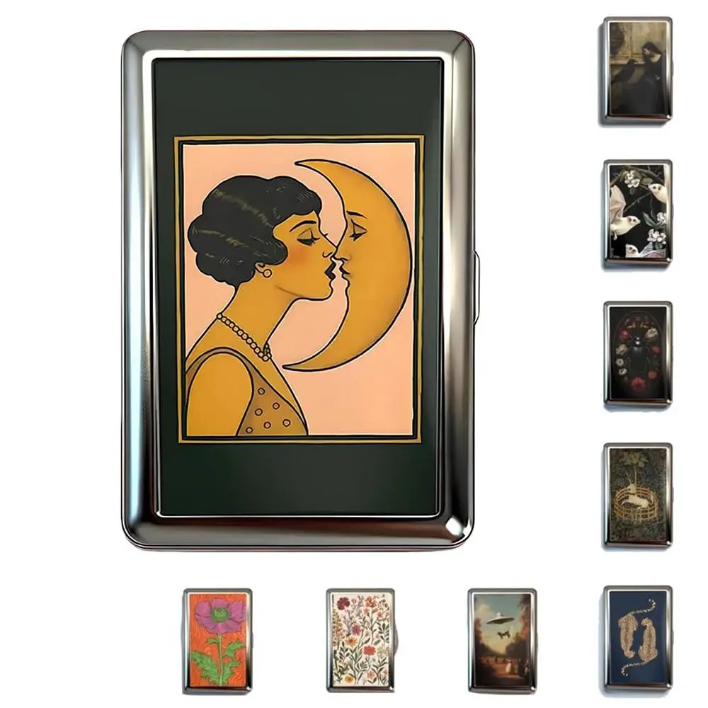 Vintage-Style Vintage Card Case Metal Material Versatile Design Cash Case Multi-function Easy Snap Card Holder ID Card Holder