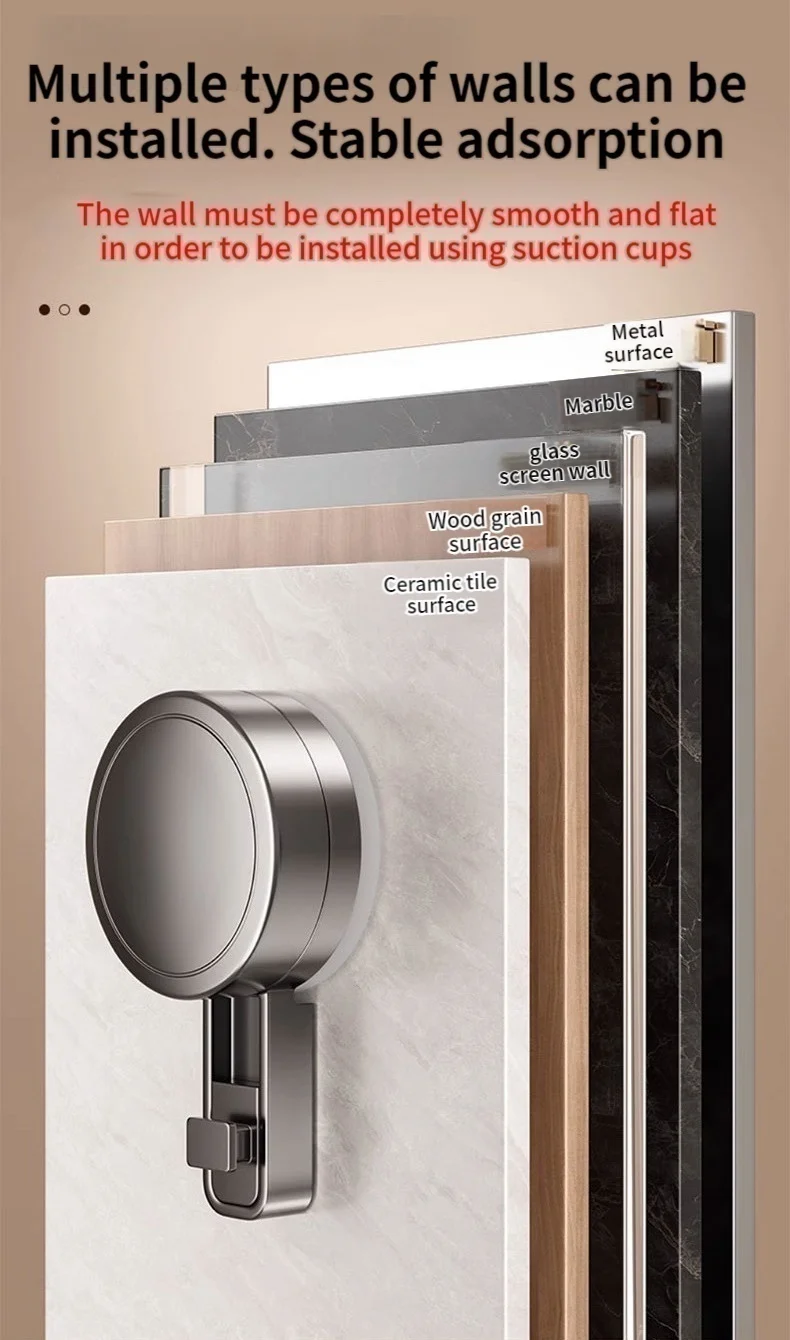 Kein Bohren, Saugnapf, selbstklebendes Badezimmerregal, Badezimmerregal, Toilette, Aluminium-Hängeregal, Badezimmer-Organizer, zum Aufhängen an der Wand – Detail 12