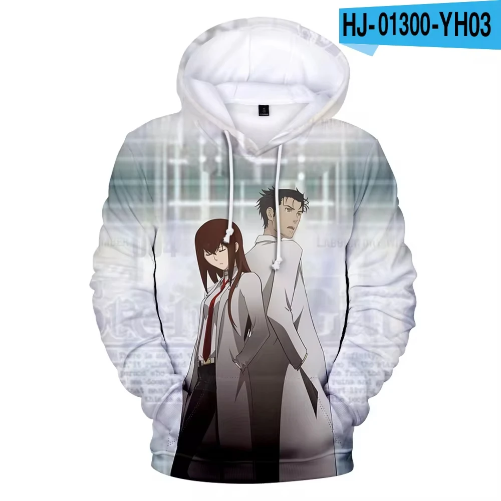 Hot Game Steins Gate 3D Print Hoodies Men Women Outdoor Oversized Hoodie Pullovers Hooded Sweatshirt Tracksuit Coat Kid Clothing