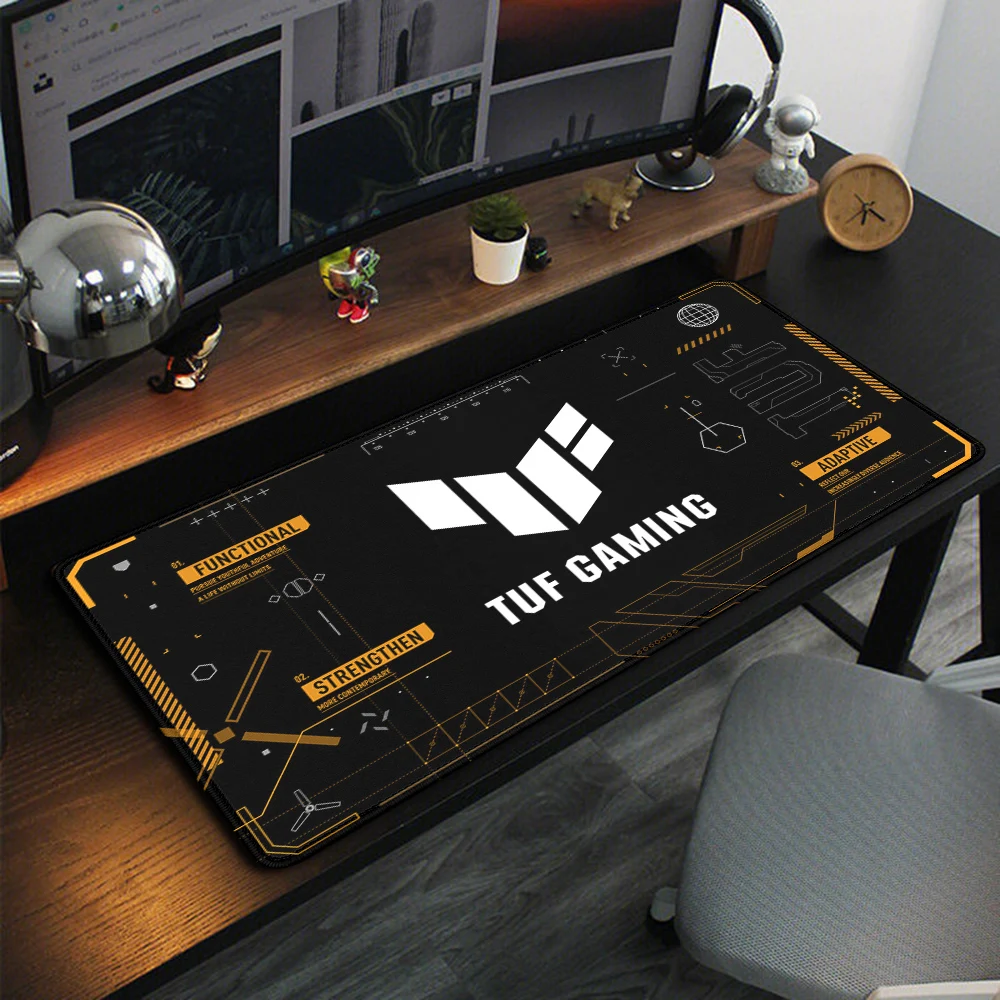 TUF Gaming Mouse Pad XXL Desk Mat Pad Large Big Rubber Base Computer PC Gamers Stitched Edge Mousepad For Laptop