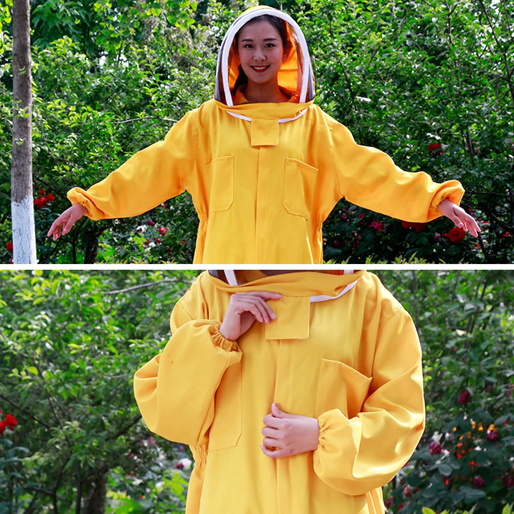 면으로 만든 양봉복, 옐로우 안전 보호복, 전신 양봉복 XL