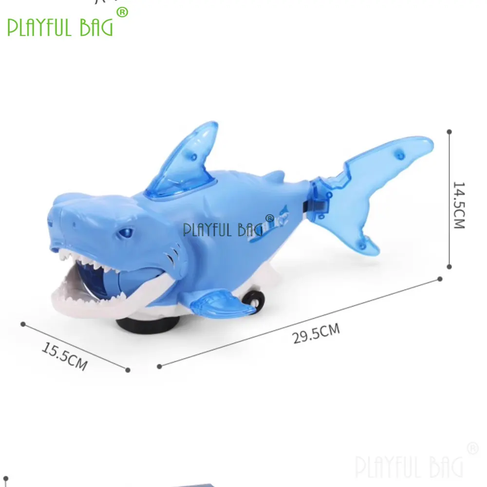 Brinquedo de tubarão elétrico Auto 360 °   Movimento LED Luzes e Música Crianças Presentes de Aniversário Robótico Tubarão Cabeça Giratória Design Realista VG227