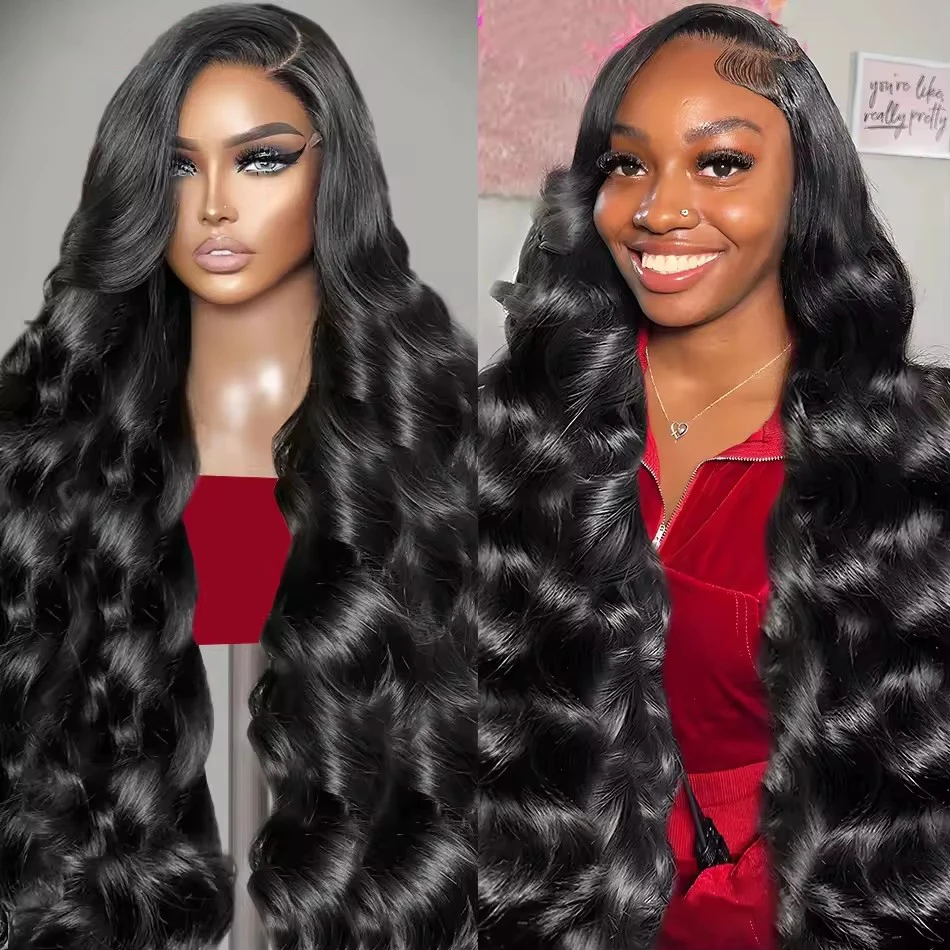 Body Wave 13x6 Transparent Lace Front 100% Human Hair Wigs 200% Density 13x4 13x6 Lace Frontal Wigs For Black Women Pre Plucked