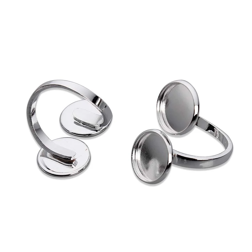 5 PCS Ring Base Stainless Steel Adjustable Holder Compact Portable Jewelry Tray