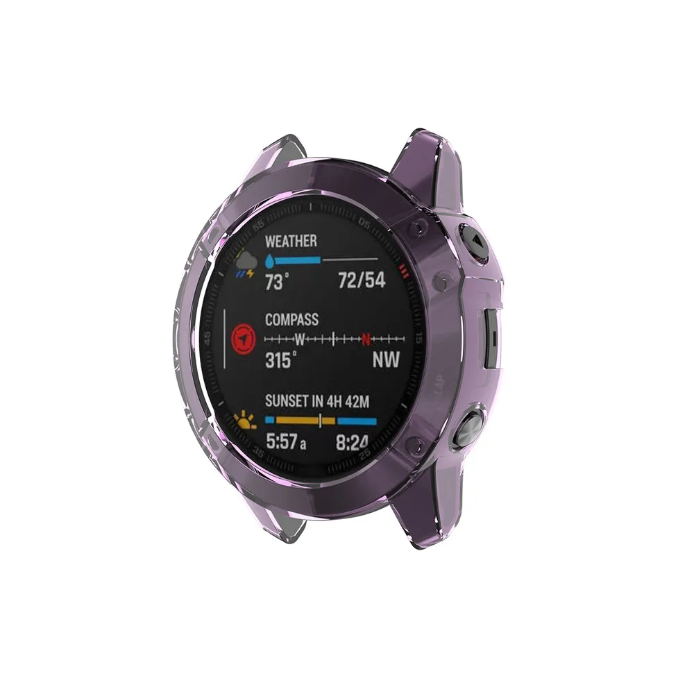 Schutzhüllen für Garmin Fenix 6 Fenix 6S 6X Weiche Kristallklare TPU-Schutzhülle Rahmen Smartwatch-Zubehör Schale – Detail 30