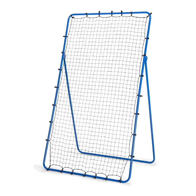 

Foldable adjustable angle volleyball football multi-ball rebound net