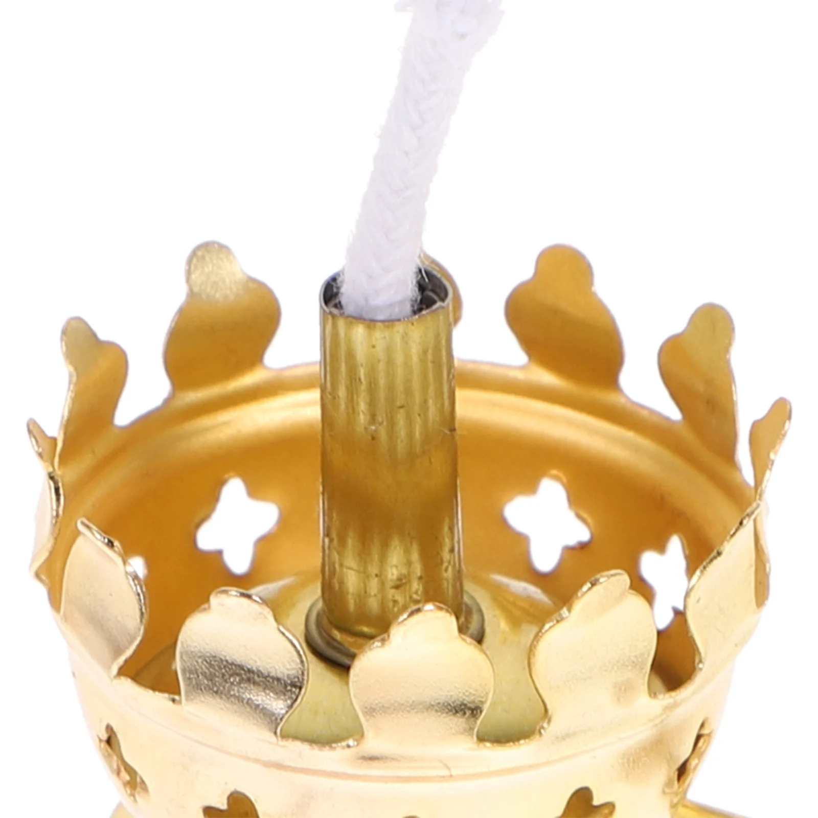 

Gold Plated Lamp Holder Sturdy Metal DIY Oil Lamp Base Adjustable Ironwork Replacement Part for Long Term Use