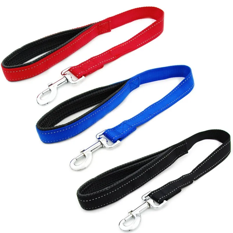 Dog Leash Short Dogs Leash Reflective Leashes for Dog Dog Walking Nylon Ropes Dogs Leashes Traction Comfortable Handle Pet Chain