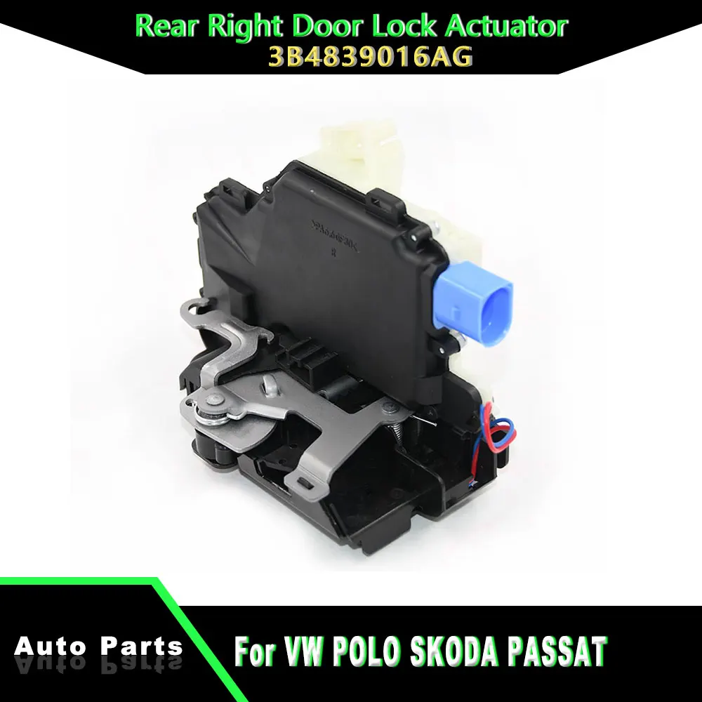 

3B4839016AG Rear Right Side 6pins Door Lock Actuator For VW POLO SKODA PASSAT Car Accessories