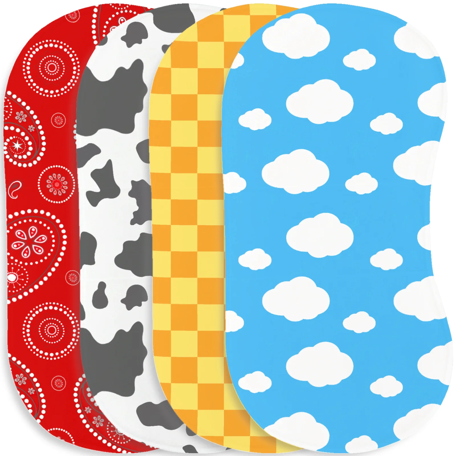 

5 шт. детских салфеток для отрыжки с бейсбольным принтом, мягкие хлопковые нагрудники для новорожденных, впитывающие, для мальчиков и девочек, спортивная тематика, для детского праздника