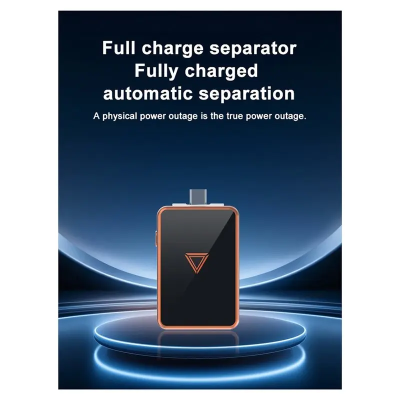 ABGI Full Charge Splitter Separator 140W Type-C, Auto Charge Separator with Overcharge Protection, Orange