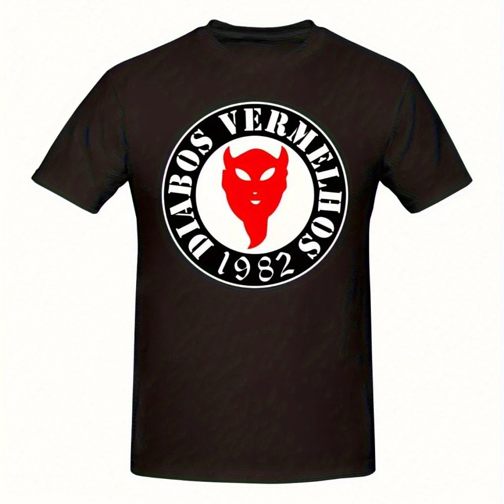 Camiseta Gráfica Vintage Benfica Red Devils 1982 Unissex, Rápido Secagem, Respirável, Ajuste Regular, Camiseta Casual Impressionante