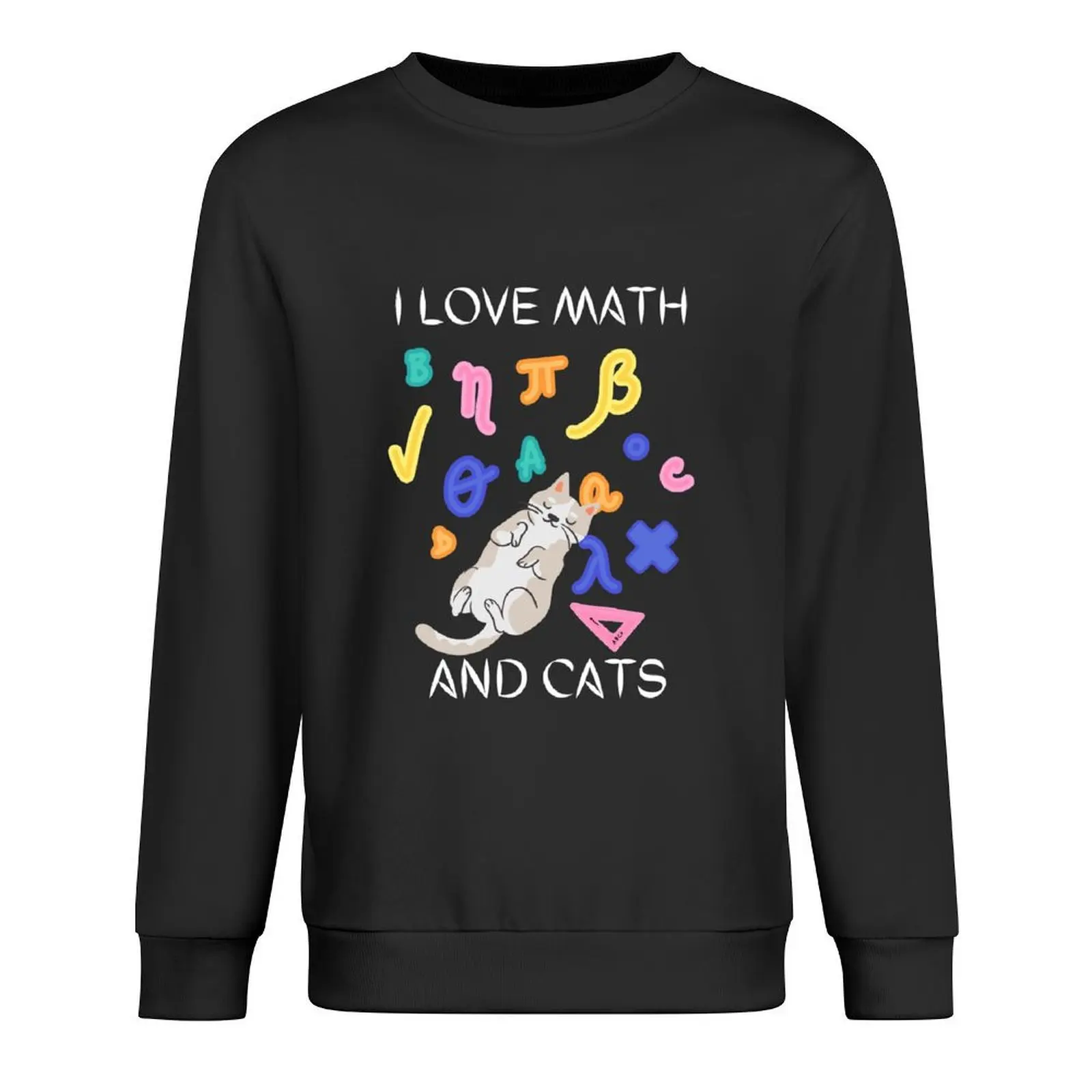 

I LOVE MATH AND CATS Pullover men clothes tracksuits mens designer clothes men's sweat-shirt set sweatshirt men