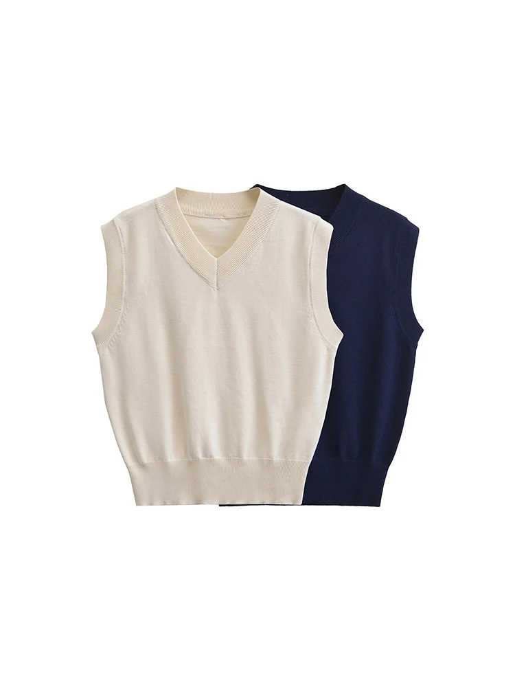 

Basic pullover V-neck sweater vest JK uniform school uniform pure cotton vest solid color female student sweater