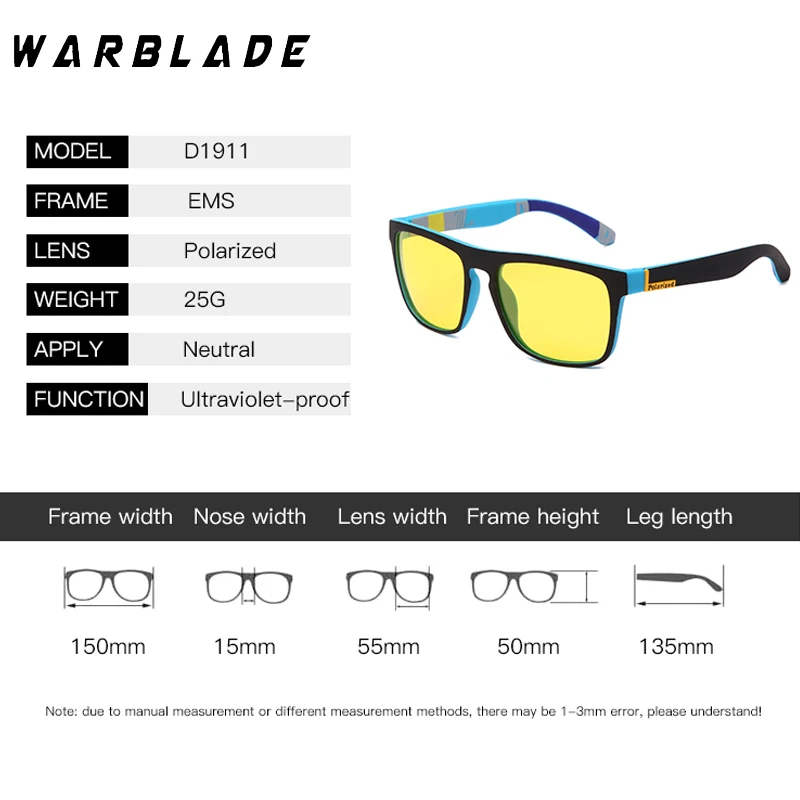 Fashion Men Night Vision Glasses Women Polarized Sunglasses Yellow Lens Anti-Glare Goggle Night Driving Sunglasses Eyewear UV400