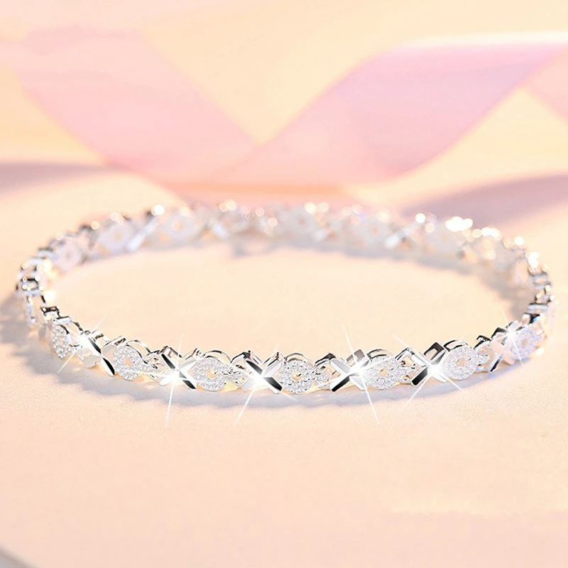 High Quality 925 Sterling Silver Fashion Multiple Styles Bracelet Chain For Women Fashion Wedding Party Beautiful Jewelry Gift