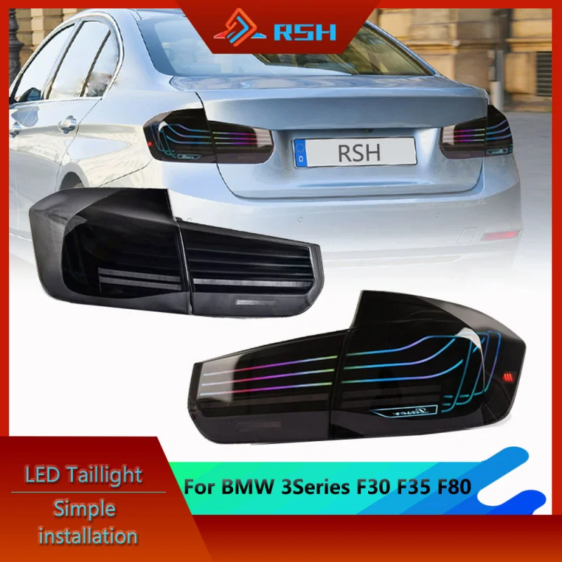 

Сборка задних фонарей для BMW 3 серии F30 F35 2013-2018, модифицированные CSL, подвесные, световые потоки, поворотники, Plug And Play