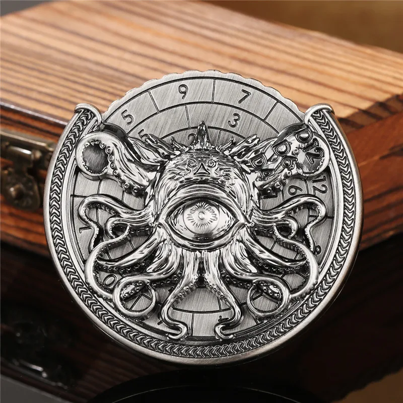 Vintage Octopus Design Dice Spinner 7-In-1 Metal Dice Roller for Role Play Gaming Accessory Party Wedding Gift Set