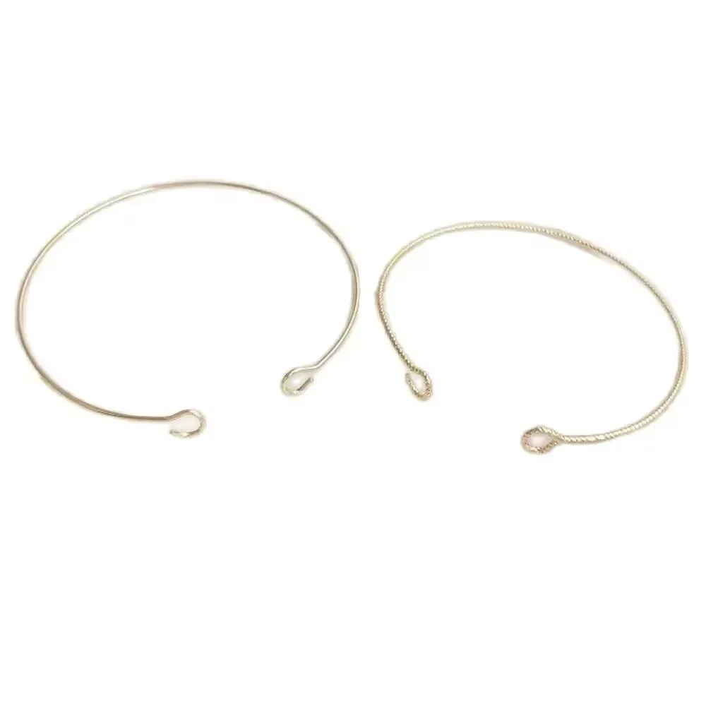 14K Genuine Gold Clasp Mantra Opening 9-shaped Bracelet DIY Handmade Bracelet Ring Accessories Bracelet Jewelry Materials B731 view 5