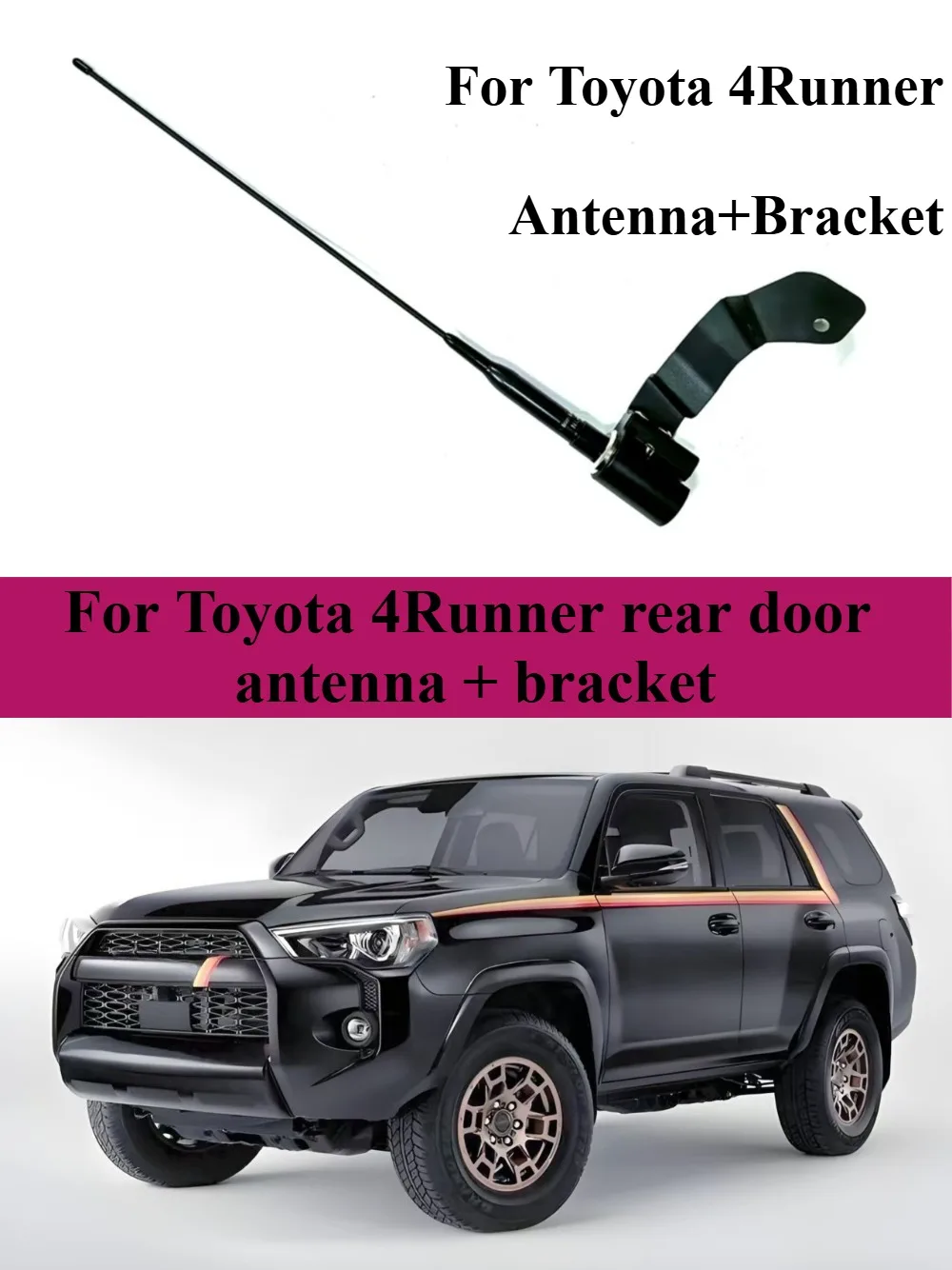 For Toyota 4Runner Rear Door Bracket Antenna Bracket & Reversing Light Bracket Kit Auto Accessories Vehicle Part Installation