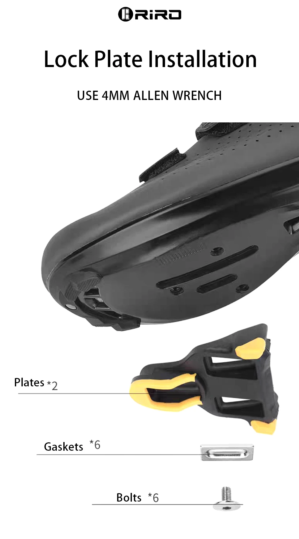 RIRO Clipless Rennradpedale, SPD-kompatibel, Nylonlager, Fahrradpedale, Sport- und Fitnessausrüstung für Radfahrer – Detail 9