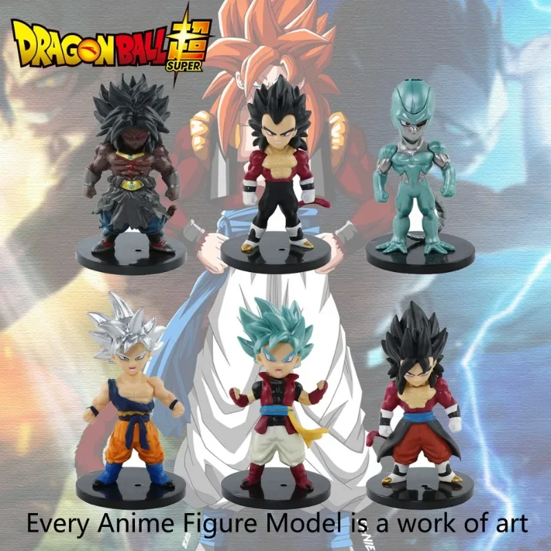 Dragon Ball Anime Figures Toy 6 Styles Animation Goku Vegeta Flisa Broly Dragonball Action Figure Pvc Figurine Doll Kids Toys