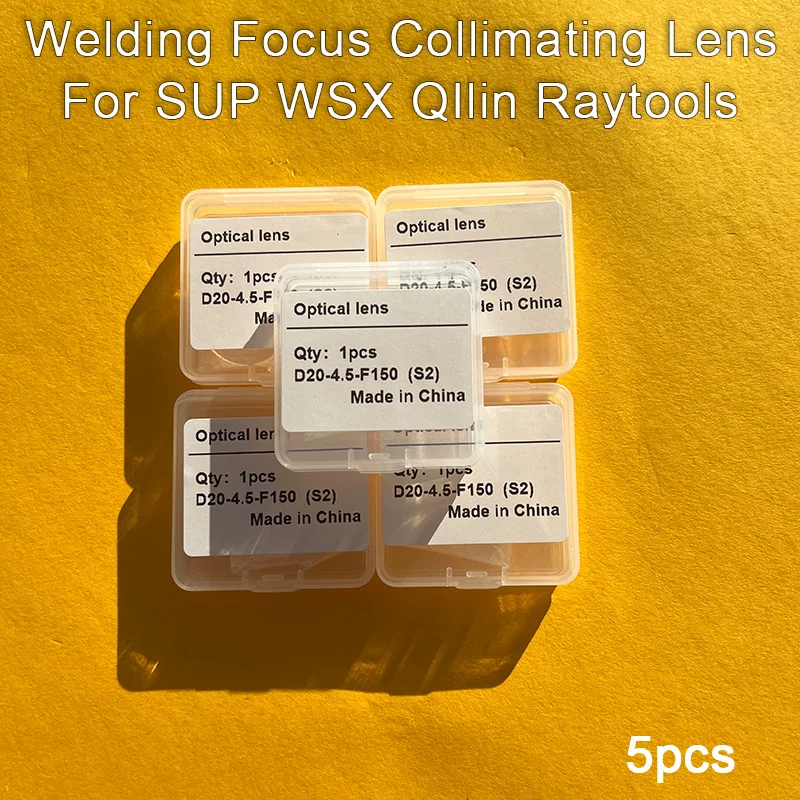 5 Stück, Shendao, S2 D20 4.5 F150 D20 3.0 F150 D16 5.0F60 D20 5.0F60 Schweißfokus-Kollimationslinse für SUP WSX QIlin Raytools – Detail 3
