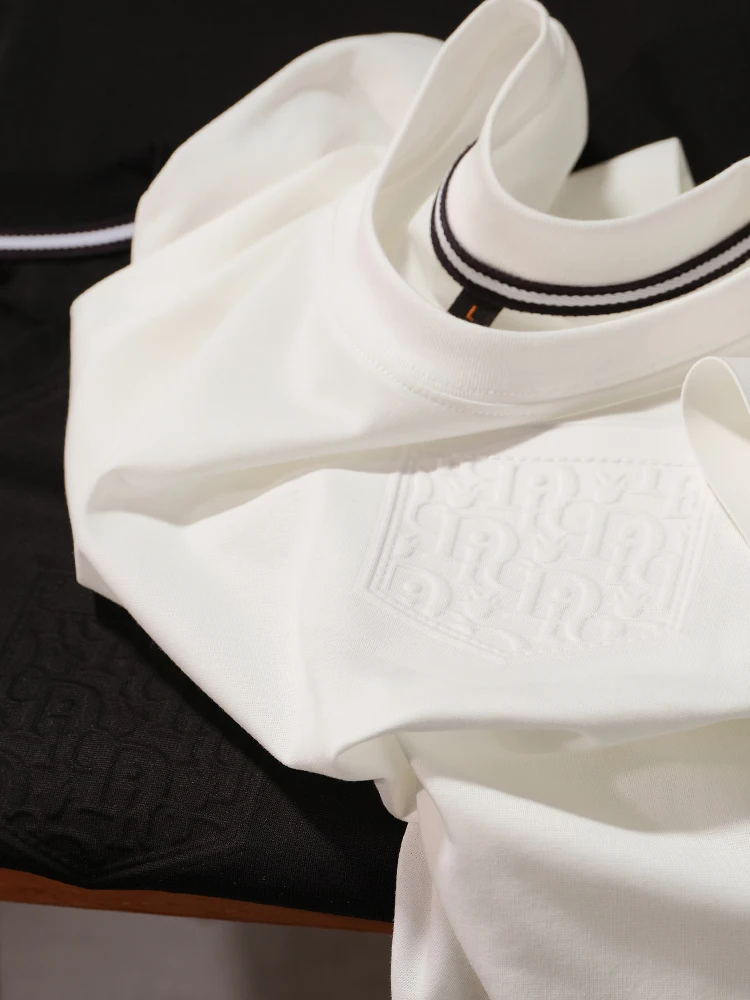 

Мужская летняя футболка из тонкого ледяного шелка, белая, модная, дышащая, новая модель, высокое качество, хлопок