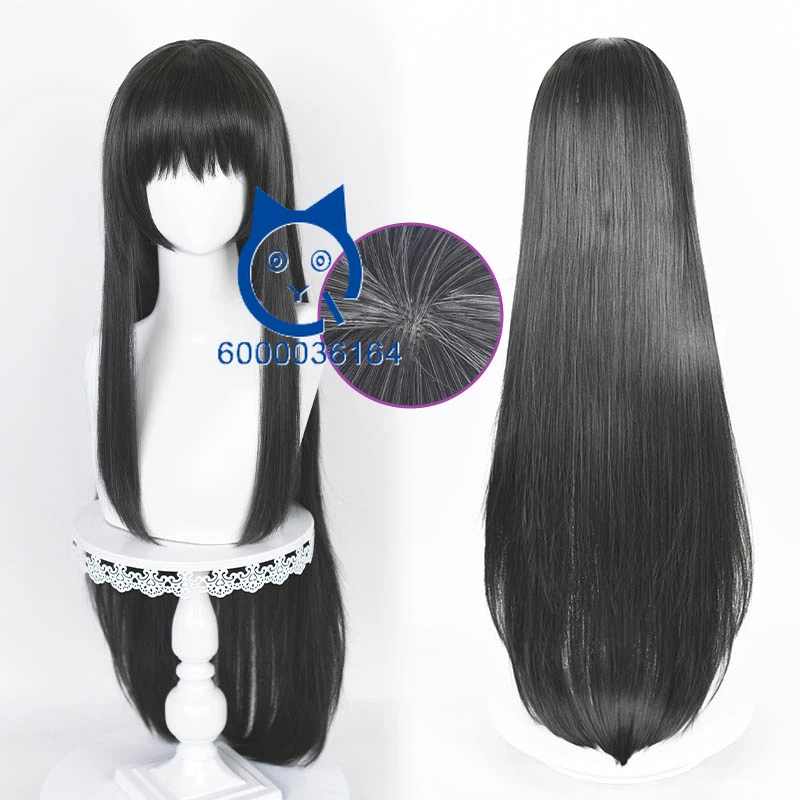 Madokka Magiiica Akemi Homura Cosplay Wig with Realistic Scalp and Braided Pigtails Hairnet Hairwax for Anime Halloween Costume