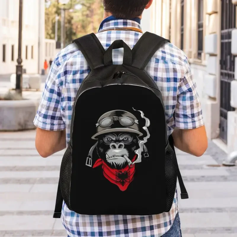 Mochila de motorista para casco de motocicleta de Albania, resistente al agua, bolsa escolar universitaria, bolsa de libros estampada, hombres y mujeres