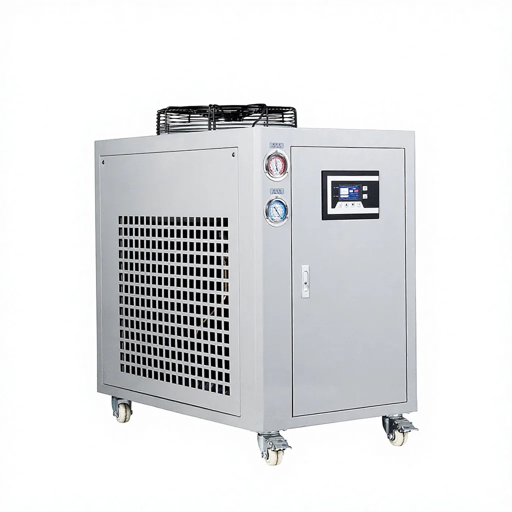 

Milk Chiller Cooling Equipment Air-Cooled 220V /Copeland Compressor Stainless Steel Tank Coils Evaporator 2.6KW MACIHNE
