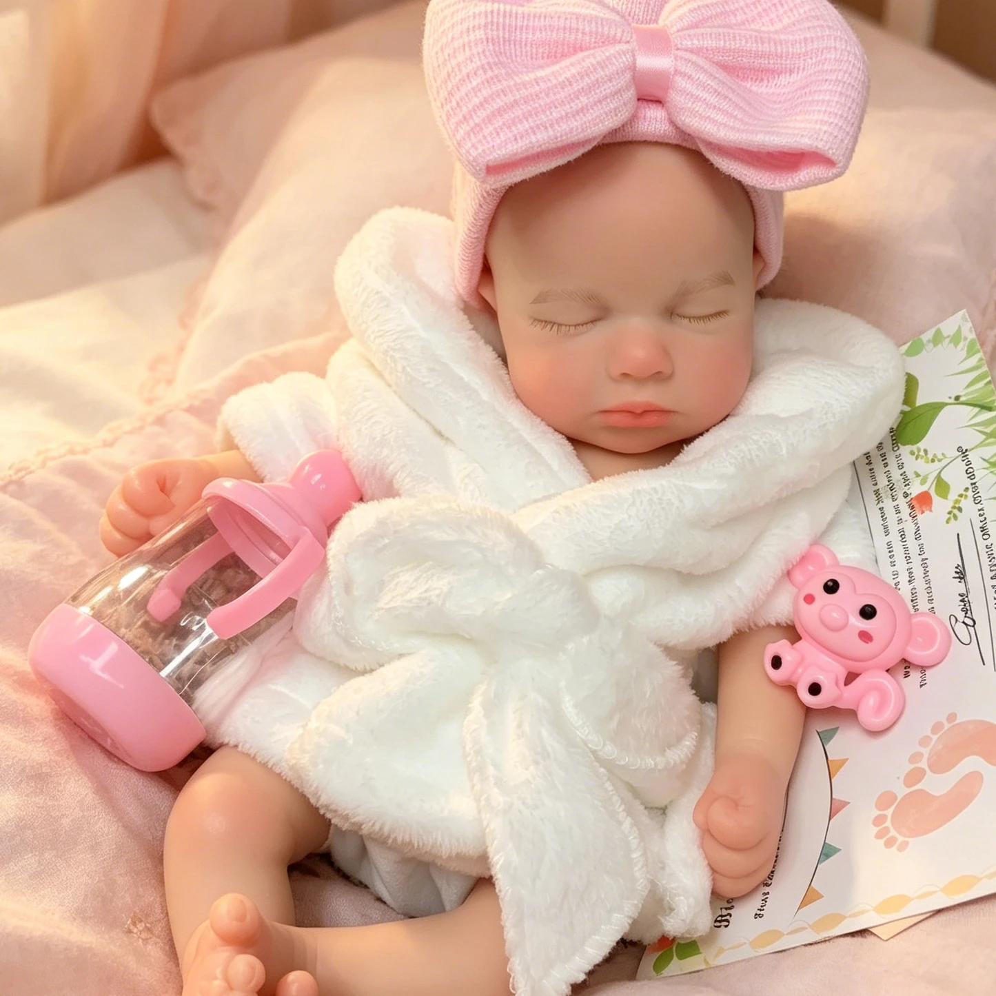 

New 13 Inch Loulou Silicone Doll for Gifts Super Soft Solid Newborn Baby Girl Cute Art Bebe Doll Toy