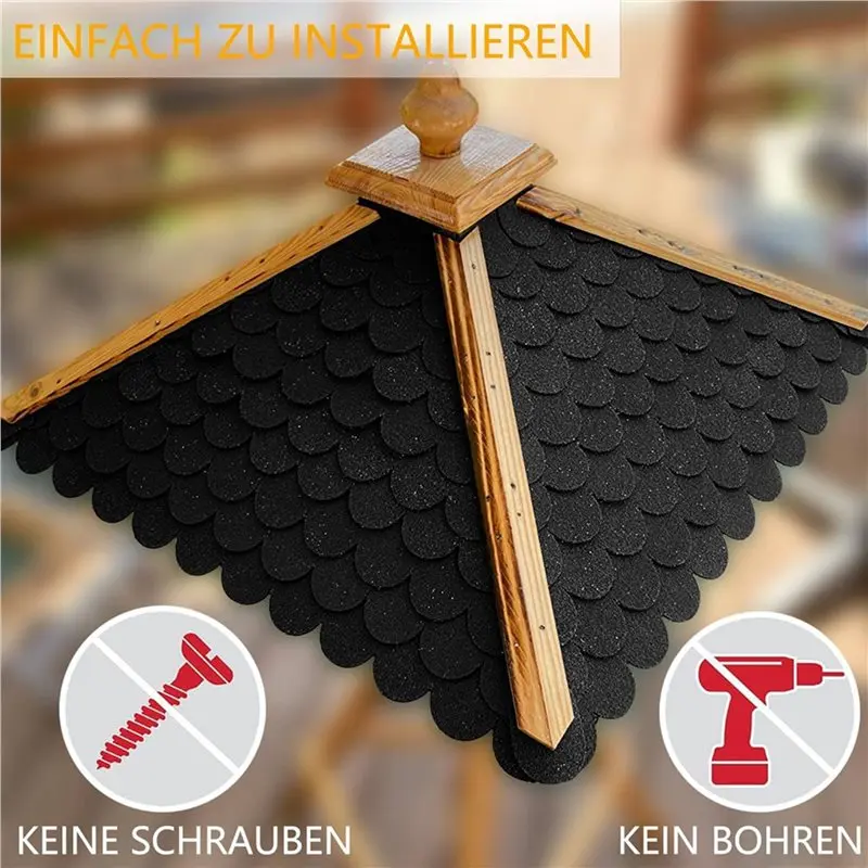 Y42A-106-Pack Roofing Felt For Bird Houses, Self-Adhesive Waterproof Shingles, Ideal For Small Building Roofs