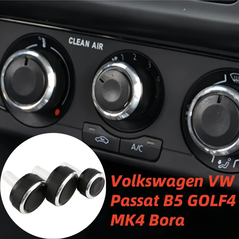

Aluminum Alloy Air Conditioning Knob AC Knob Heat Control Button for Volkswagen VW Passat B5 GOLF 4 MK4 Bora Auto Accessories