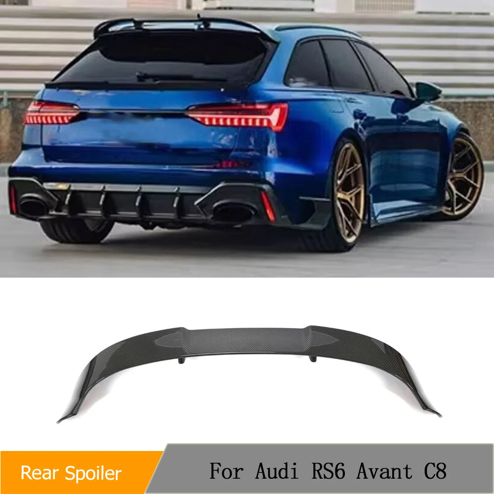 Prepreg Dry Carbon Rear Roof Spoiler Top Window Wing Fit for Audi RS6 Avant Wagon 2020-2022 Rear Spoiler Wing