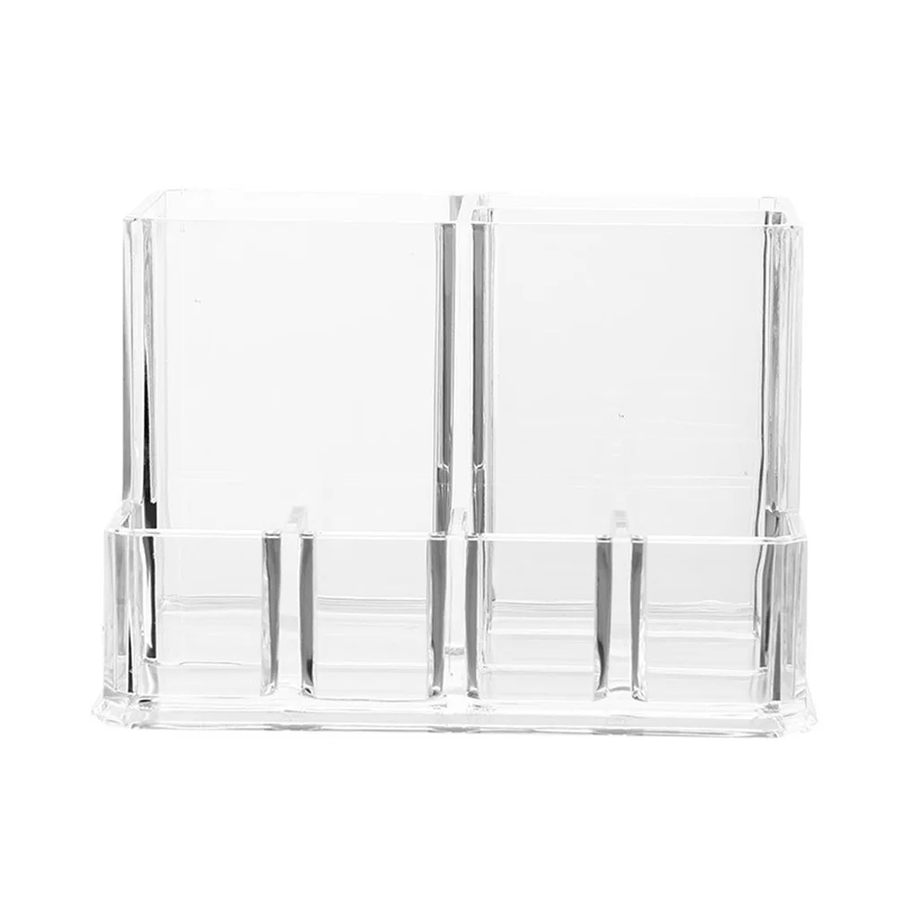 Boîte de rangement transparente en acrylique, porte-brosse de maquillage Durable, crayon à sourcils, mallette de rangement transparente pour bureau
