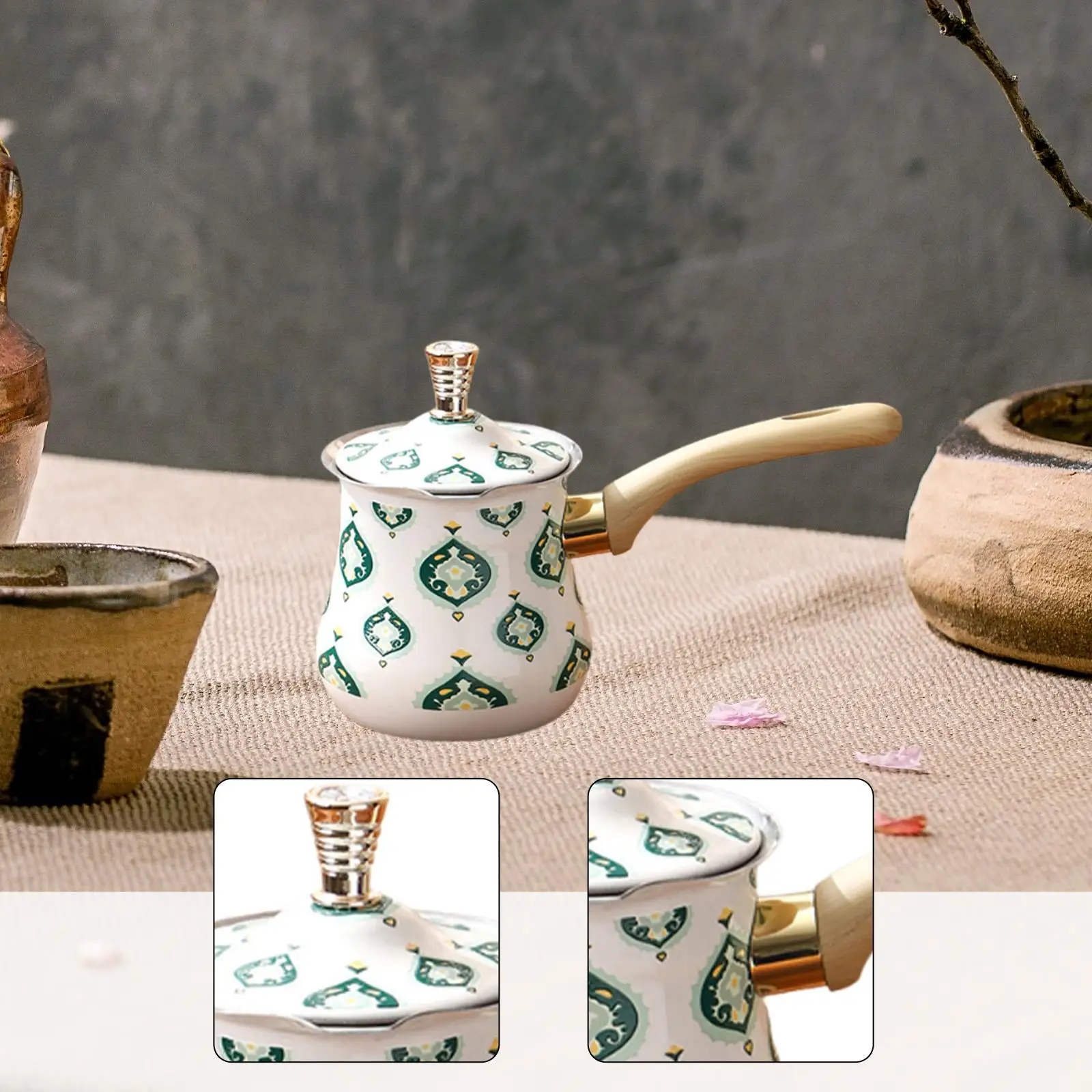 

Турецкий кофейник, арабский плавильный кофейник, 900 мл, легко чистящаяся кофеварка с длинной ручкой для кемпинга, кемпинга, пикника, кухни, кафе