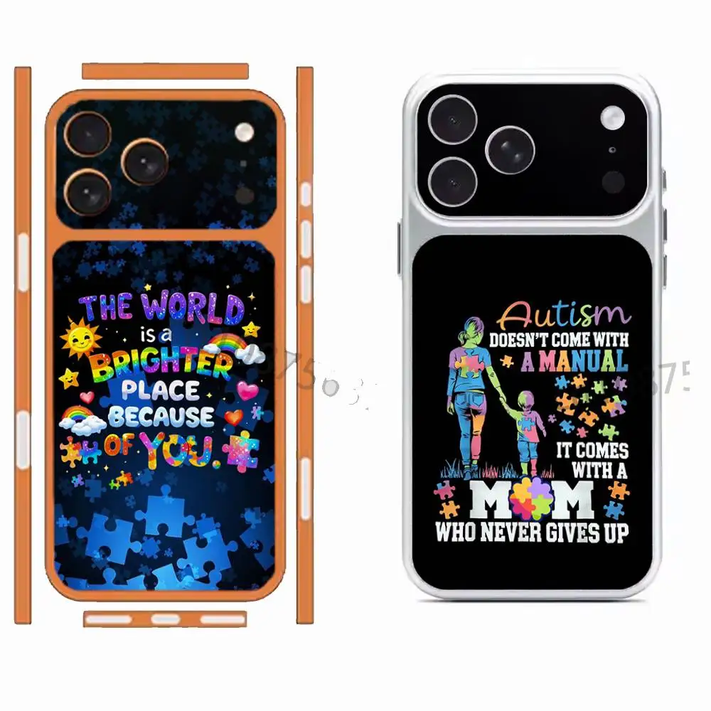 Autism Support Puzzle Removable HD/Matte Full Coverage Films For iPhone 17 ProMax 17Pro