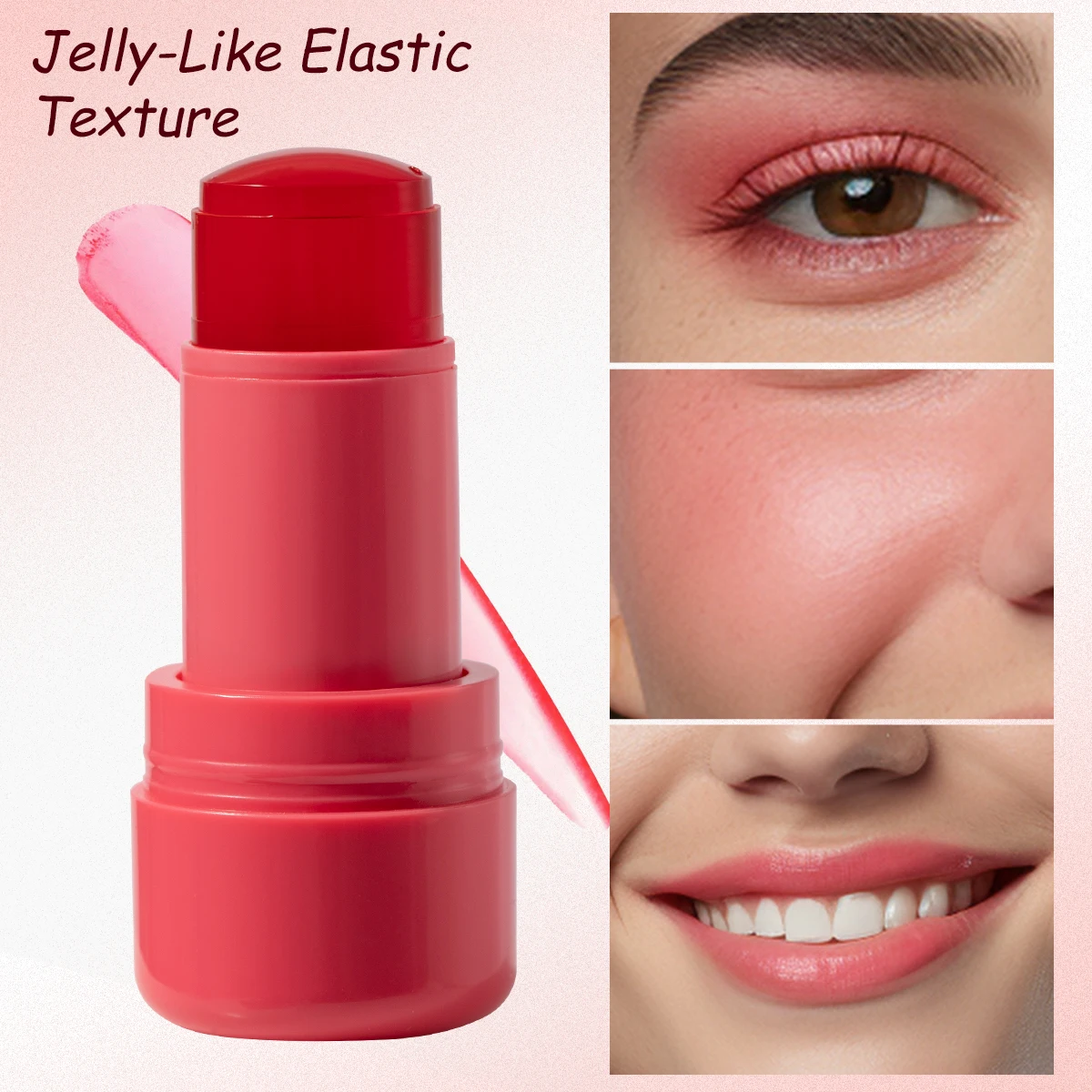 Jelly Lip Stain Hot Pink Multi-Use Waterproof Highly Pigmented Lightweight Blusher Cooling Water Jelly Tints New Maquiller