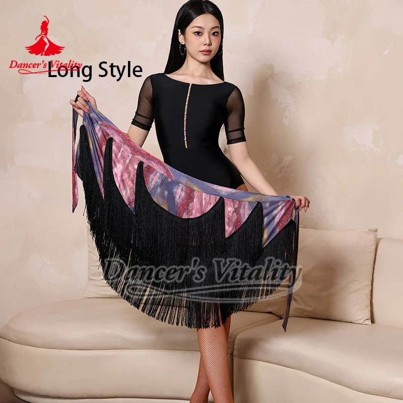 Glands de danse du ventre latine, écharpe de hanche, jupe à bandes une pièce, ceinture d'entraînement pour femmes adultes, vêtements de concours professionnels Sexy