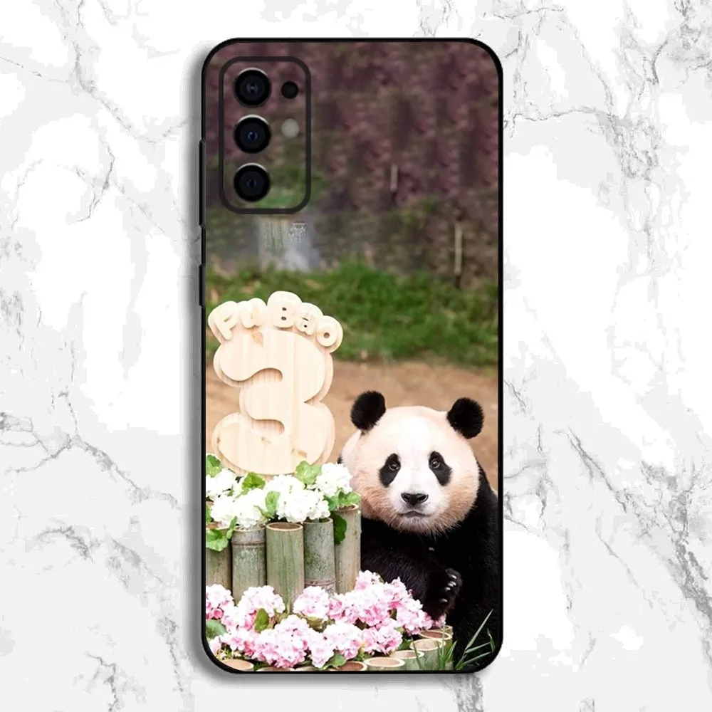 Fubao panda Animal Phone Case For Samsung S24,S21,S22,S23,S30,Ultra,S20,Plus,Fe,Lite,Note,10,9,5G Black Soft Cover