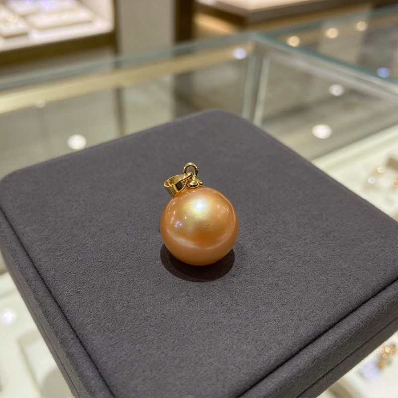 Charming 16-17mm Pearl Pendant, Round Pearl, Elegant Women Jewelry