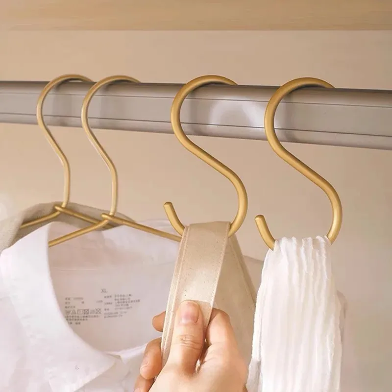 Metal S Hooks 10PCS Stainless Steel S Shaped Hook Hanging Hangers Holders for Kitchen Bathroom Bags Clothes Towels Plants