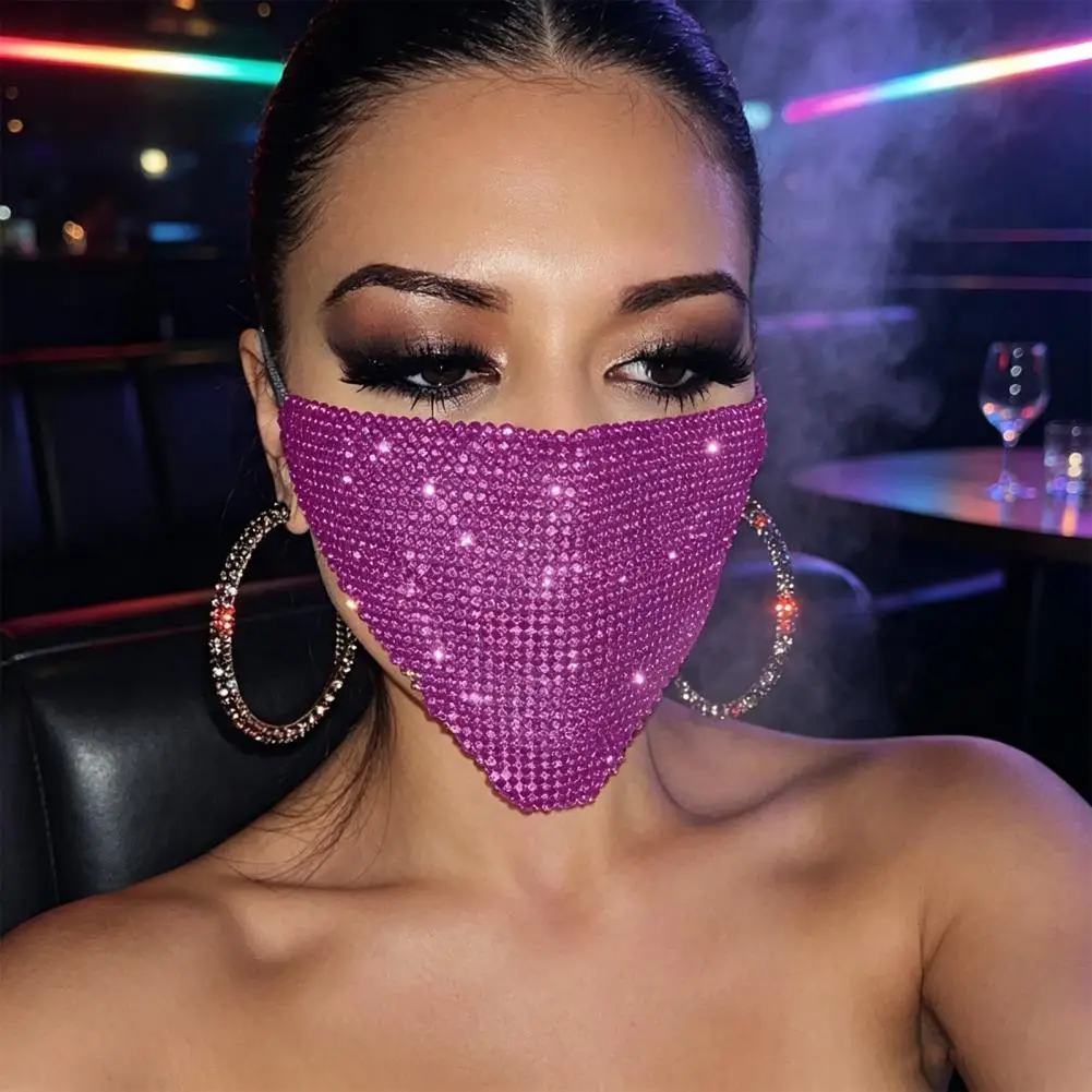 Glinsterende strass gezichtsmasker glitter kristallen masker, bling halfmaskers voor Halloween kostuumfeest nachtclub rave