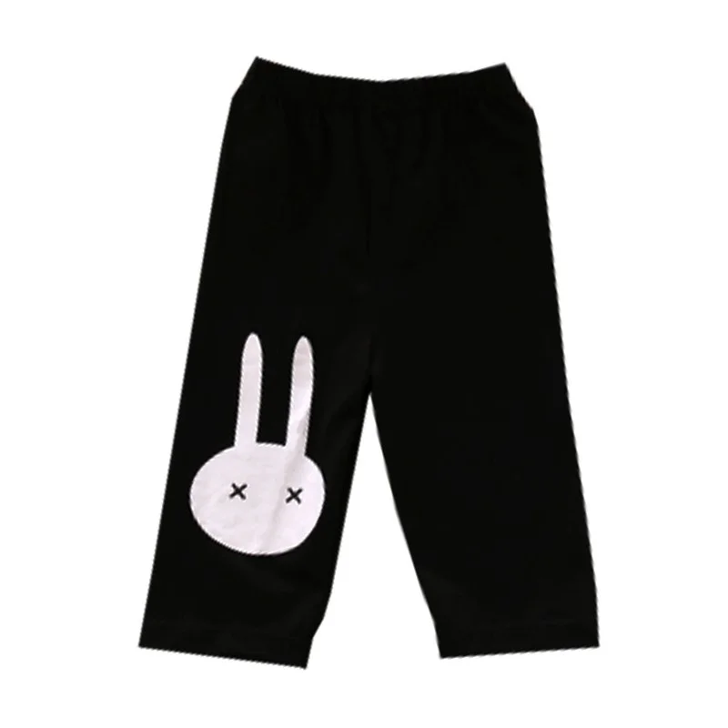 Summer Girls Leggings Rabbit Kids Knee Length Pants Leggins Trouser Elastic Cotton Candy Color Children Capris Girl Skinny Pants