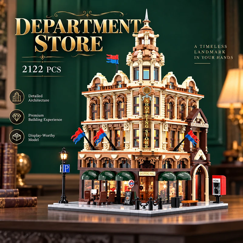 Vintage And Collectible Stores - 스트리트 뷰 MOC 조립 블록, 빈티지