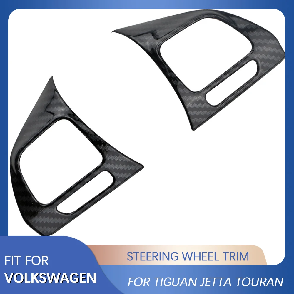 Koolstofvezel Voor Volkswagen Vw Golf Mk6 Passat B7 Cc Eos Tiguan Jetta Touran Sharan Caddy Stuurwiel Trim Cover sticker