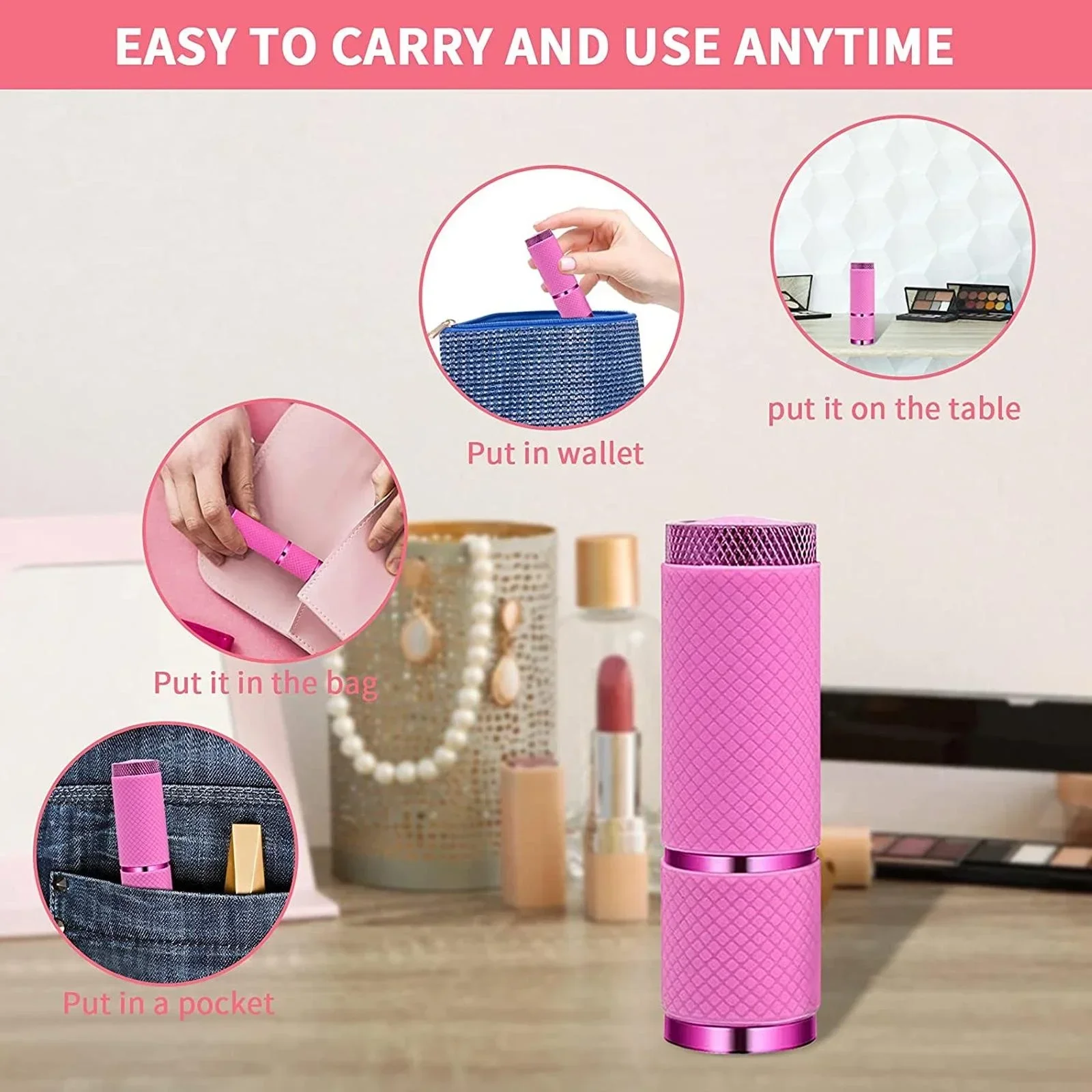 Siliconen kop Draagbare nagelgereedschappen LED UV-drooglamp Mini compact ontwerp Duurzame nagelsalonapparatuur