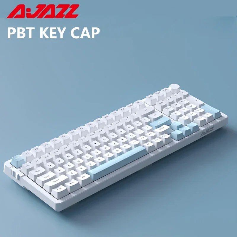 Ajazz ak992 rgb 100 teclas bluetooth teclado mecânico para jogos