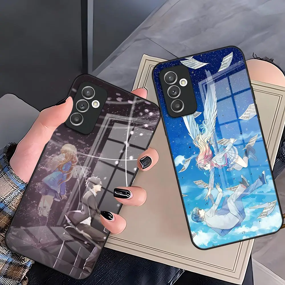 April Is Your Lie Phone Case For Samsung A25 A13 A33 5G A54 A36 A35 A56 A52 A14 Shockproof Glass Cover